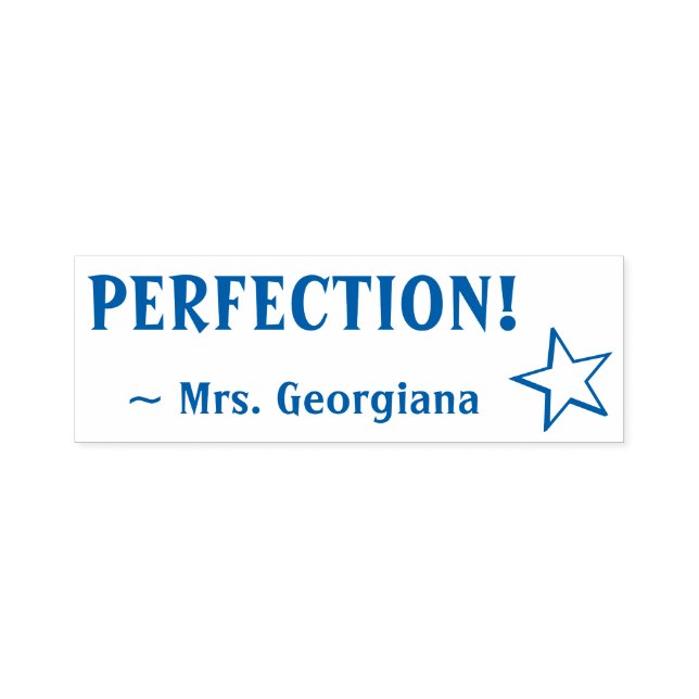 "PERFECTION!" Grading Rubber Stamp (Design)