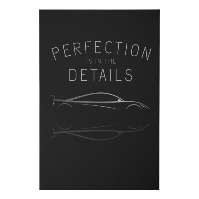 Perfection Is In The Details Cars Faux Canvas Print (Front)