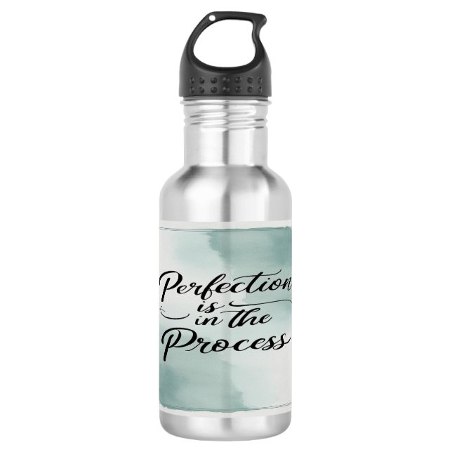 Perfection Is In The Process Stainless Steel Water Bottle (Front)