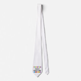 Perfection Starts With Mistakes Neck Tie