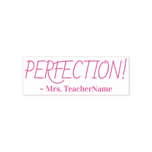 PERFECTION Tutor Rubber Stamp