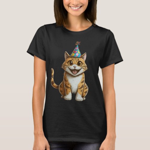 Perfectly Adorable A Cartoon Cat T_Shirt Design 