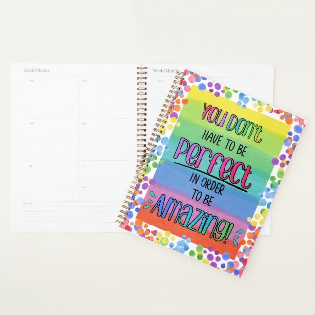 Perfectly Amazing Inspirational Rainbow  Planner (Display)