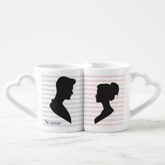 Perfectly Entwined Lovers' Mug Set (Front Nesting)