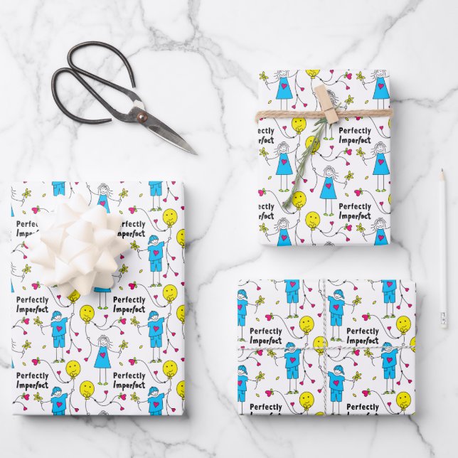 Perfectly Imperfect 1 B_Wrapping Paper (Front)