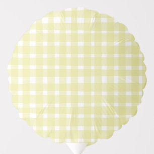 Perfectly Imperfect Pastel Yellow Gingham Balloon