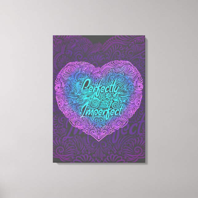 Perfectly imperfect, Positive Quote´s Canvas Print (Front)
