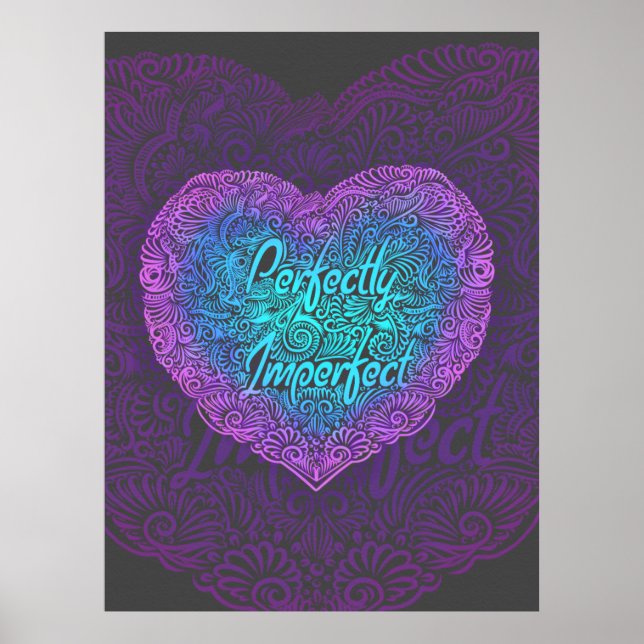 Perfectly imperfect, Positive Quote´s Poster (Front)