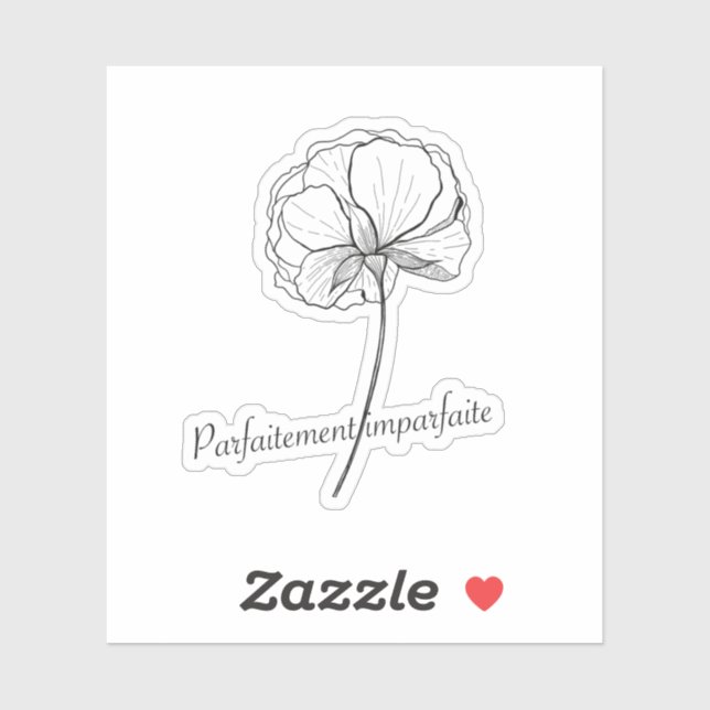 perfectly imperfect sticker (Sheet)