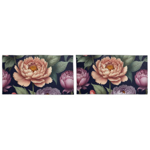 Perfectly matches with Peony Floral Pattern Pillow Case
