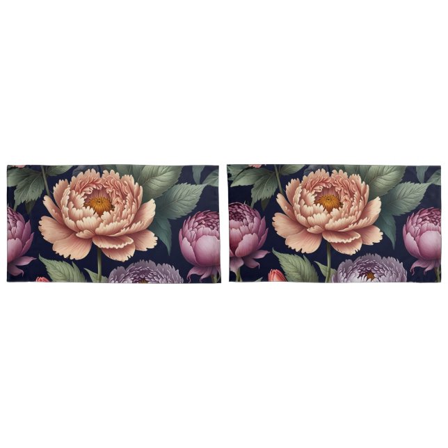 Perfectly matches with Peony Floral Pattern  Pillow Case (Back-Set)