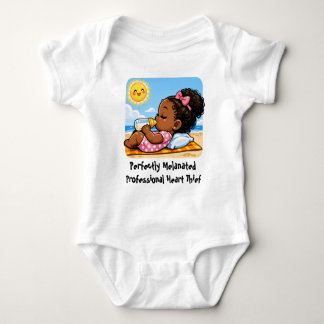 Perfectly Melanated - Sunbathing Baby Girl Bodysuit