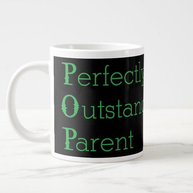 Perfectly Outstanding Parent (POP) Astronomy Giant Coffee Mug (Left)
