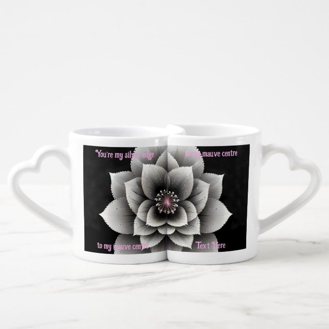 Perfectly Paired: Custom Heart Handle Mug Set  (Front Nesting)