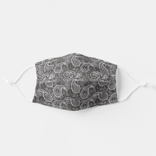 Perfectly Paisley Classic Black and White Adult Cloth Face Mask