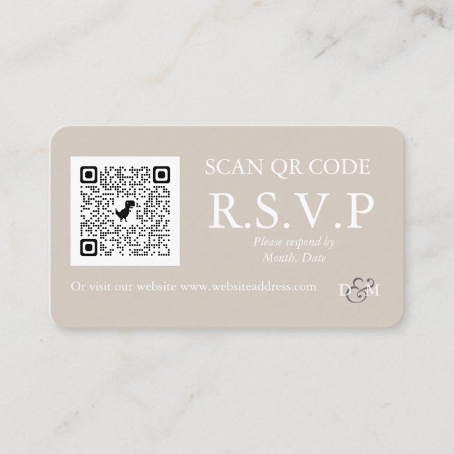 Perfectly Pale Colored QR Code Enclosure Card (Front)