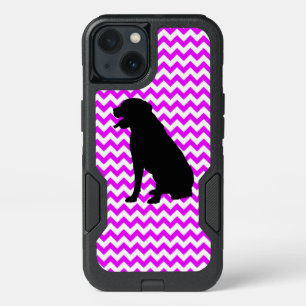 Perfectly Pink Chevron With Lab Silhouette iPhone 13 Case