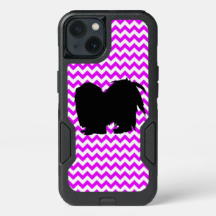 Perfectly Pink Chevron With Shih Tzu iPhone 13 Case