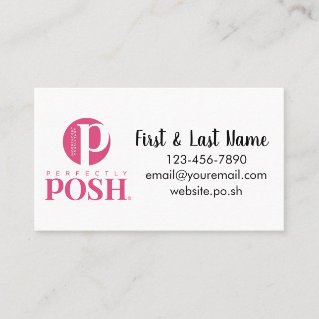 Perfectly Posh Custom Business Card (Front)