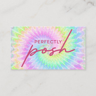 Perfectly Posh tie dye business card design
