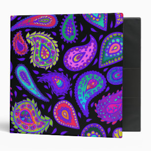 Perfectly Pretty Purple Paisley 3 Ring Binder