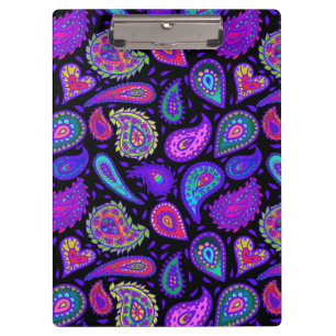Perfectly Pretty Purple Paisley Clipboard