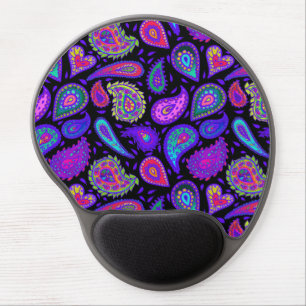 Perfectly Pretty Purple Paisley Gel Mouse Pad