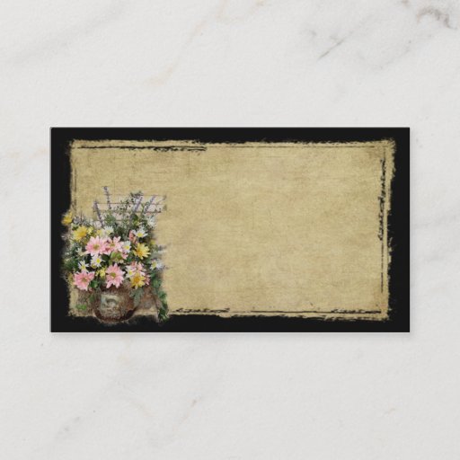 Customizable Perfectly Prim Florals- Prim Biz Cards Business Card
