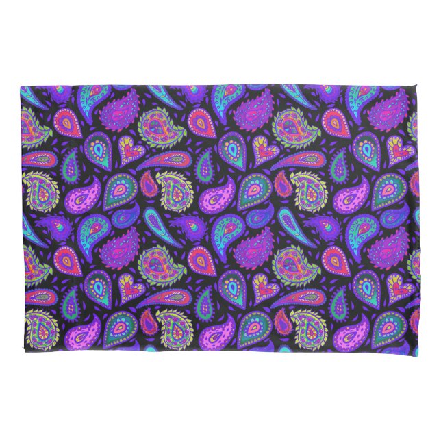 Perfectly Purple Paisley Pretty Pillow Case (Front)
