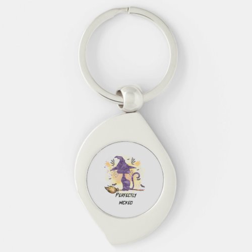 Perfectly Wicked _ Black Witch Cat Keychain