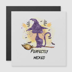 Perfectly Wicked – Purple Witch Cat Silhouette