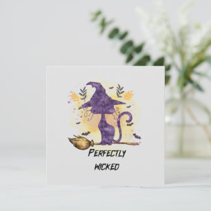 Perfectly Wicked – Purple Witch Cat Silhouette