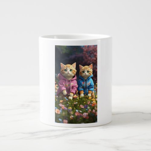 Perfects Pair Adorable Cat Duo Mugs