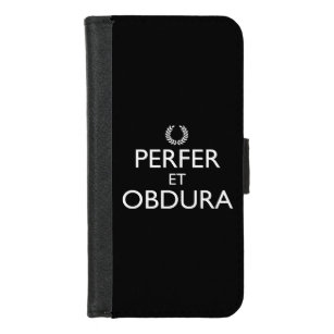 Perfer Et Obdura - Keep Calm And Carry On iPhone 8/7 Wallet Case