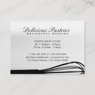 Perforated Background Whisk Chef Business Card