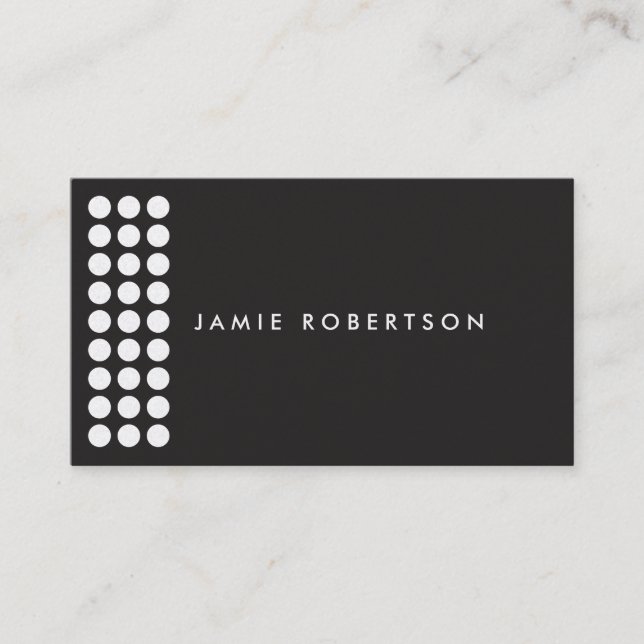 Perforated Gold Photographer's Business Card (Front)