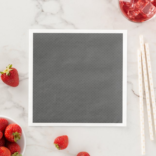 Perforated Gray Leather's Digital Print Paper Dinner Napkins (Insitu)