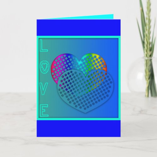 Perforated Heart St Valentines Day Greeting Holiday Card