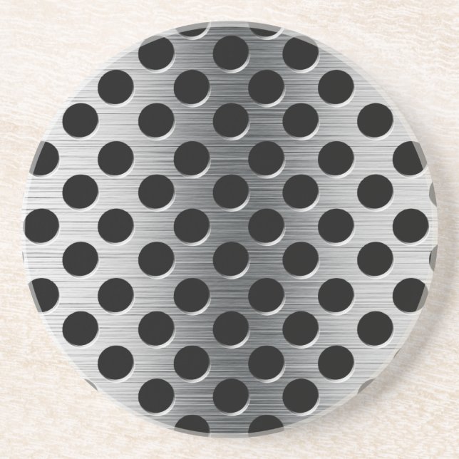 Perforated Metal Grate Drink Coaster (Front)