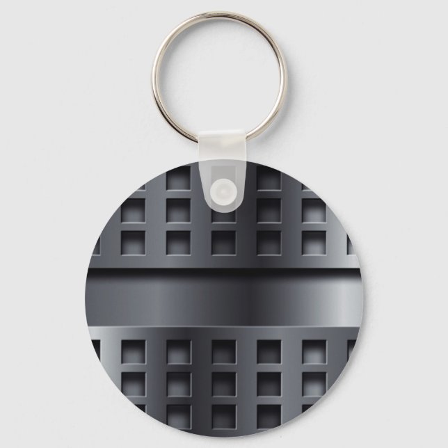 Perforated Metal Keychain (Front)