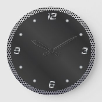 Perforated Metal Large Clock by artNimages at Zazzle