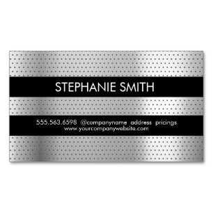 Perforated Metal Pattern Business Card Magnet
