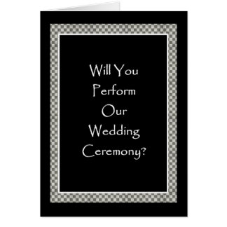 PERFORM OUR WEDDING with Checkerboard Border Cards