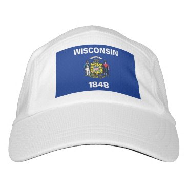 Performance Hat with flag of Wisconsin, USA Performance Hat with flag of Wisconsin, USA