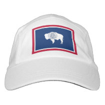 Performance Hat with flag of Wyoming, USA