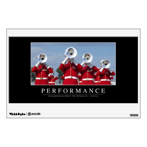 Performance Inspirational Quote Wall Sticker