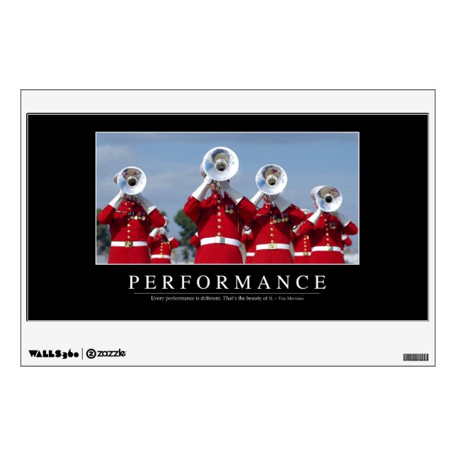 Performance: Inspirational Quote Wall Sticker (Front)
