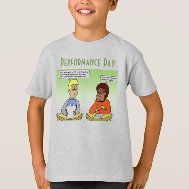 Performance Pay Grey Boy's T-Shirt (Front)