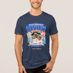 Performance Review Personalized Funny Office Tri-Blend Shirt