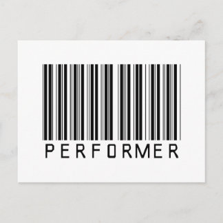 Performer Bar Code Postcard